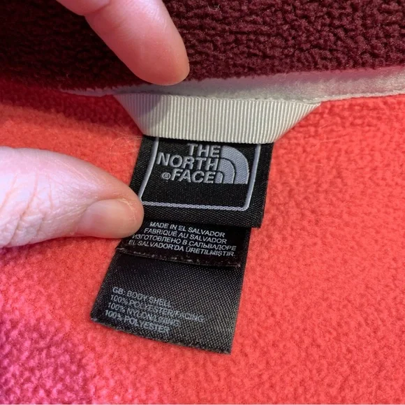 THE NORTH FACE | Vintage Women’s Pink & Burgundy Color‎ Block Fleece Zip Up - Picture 10 of 11